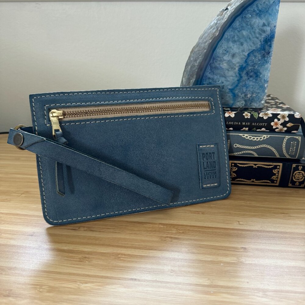 🩵 Portland Leather Adriana Pouch Indigo 💙 Hide Stamp!